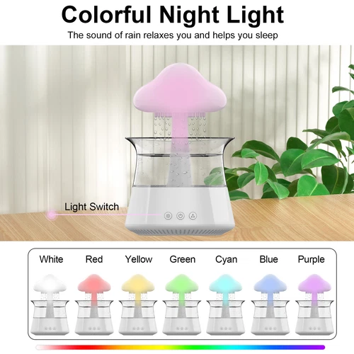 Rain Cloud Humidifier Water Drip Diffuser Aromatherapy Humidifier w/ 7 Colors US - Bild 36 von 44