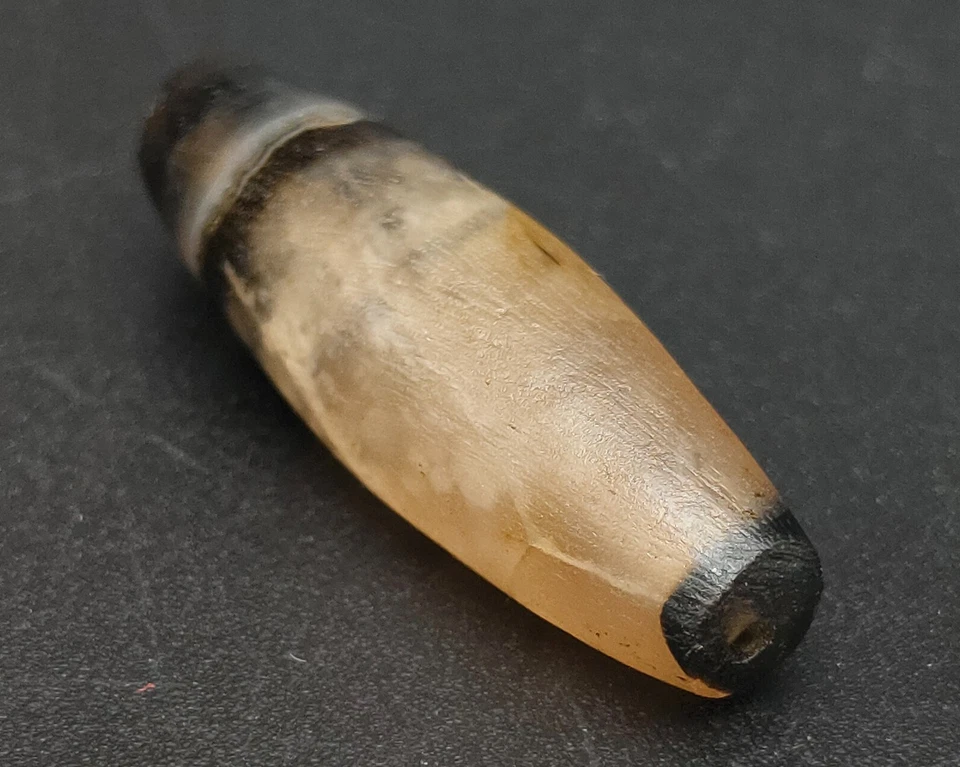 Cuentas bicónicas talladas a mano de ágata cristal tibetano del Himalaya de colección #CP896 Foto 4 de 4