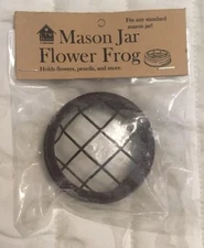 Rustic Brown Wedding Mason Jar Flower Frog Lid For Mason & Ball Jars Free Ship