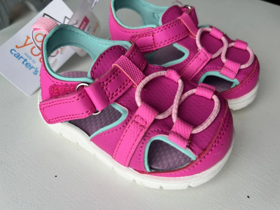 Carter’s Just One You 婴儿凉鞋 4 码粉色夏季 — 第 2/4 张图片