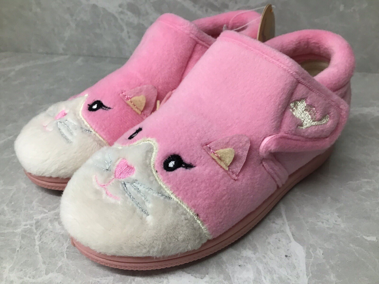 SAOLA Nuovo con scatola. UK10 (bambini). Ciabatta da barca Chipmunks per bambini. Gattino 'Kiki'. Suola corretta