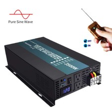 Pure Sine Wave Inverter 3500W 24VDC to 120VAC RV/Home Solar Power Remote Control