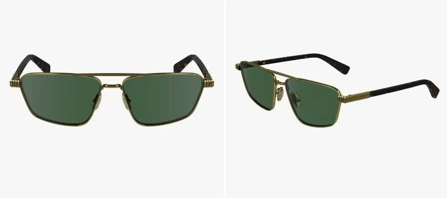 LANVIN CONSERTO NAVIGATOR MEN'S SUNGLASSES 58-15-140 GOLD/GREEN $399 -NEW & RARE - Image 3 of 4