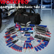 644PCS Mechanics Tool Set Kit 6-Point Socket Ratchet Auto Repair Tool SAE METRIC