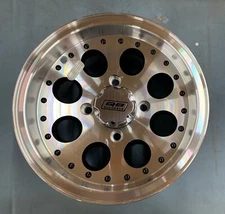 QuadBoss ATV UTV 12 x 7 4/115 Aluminum Silver Wheel Rim w/Centercap 474-270A