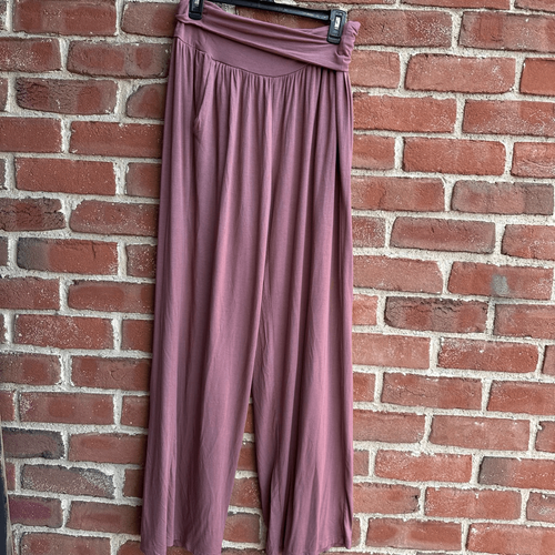 Athleta Soft Lounge Wide Leg Pants in rose brown Elastic Waist Modal Womens XL N - Picture 2 of 7