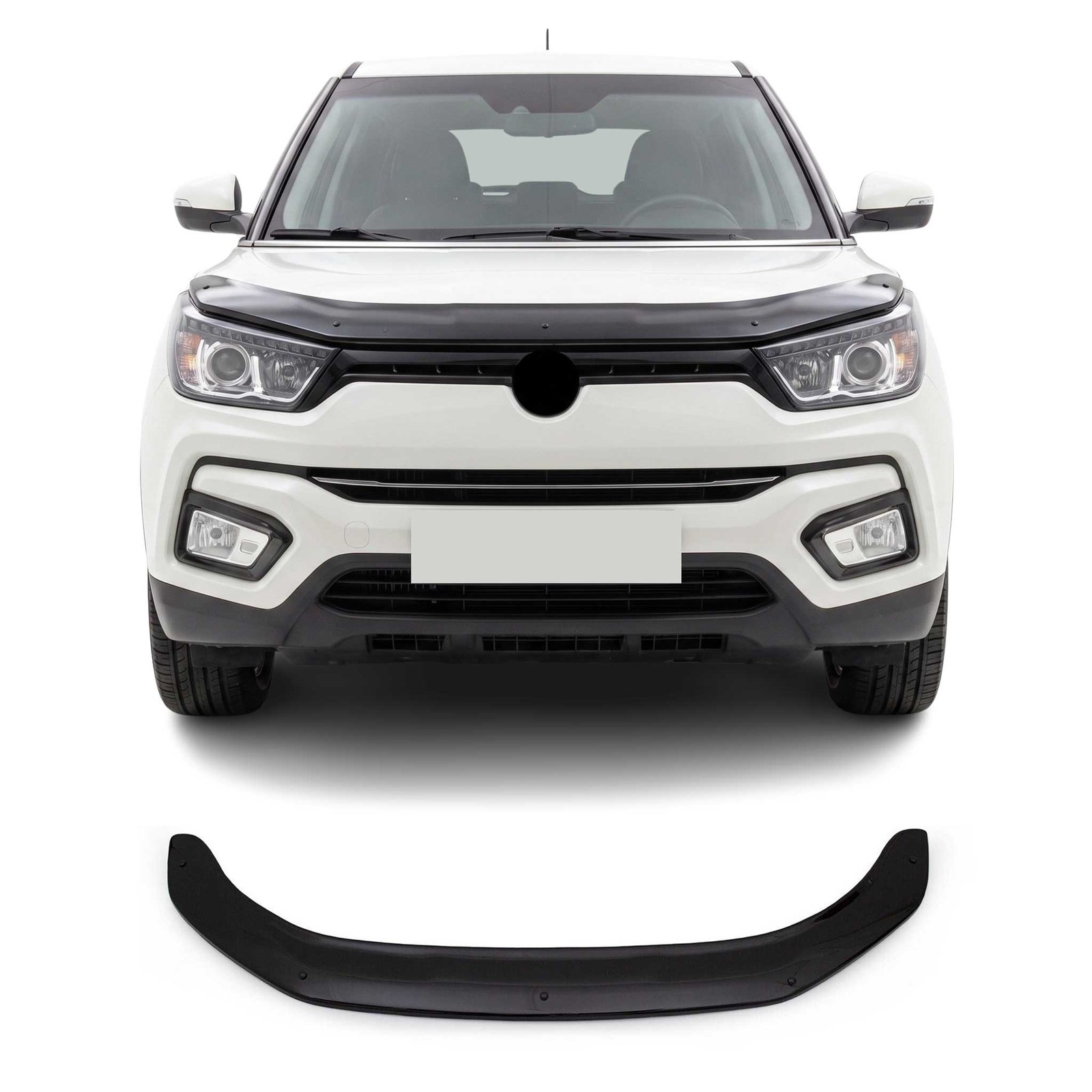 Déflecteur de capot Ssangyong Tivoli anti-gravillons en acrylique ultra résistant