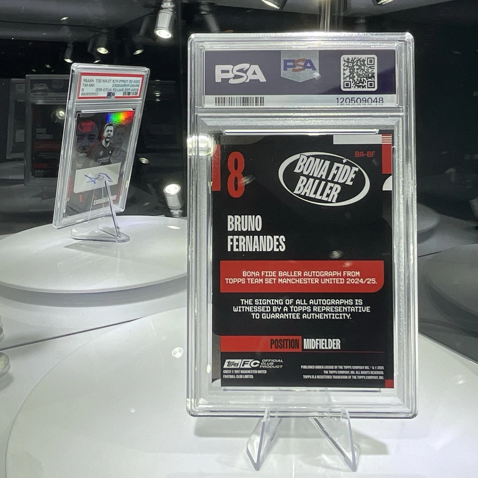 /5 Bruno Fernandez, Bona Fide Baller Auto, 2024/25 Topps Manchester United, PSA8 - Image 3 of 3