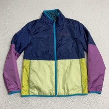 Cotopaxi Teca Calido Jacket Mens Medium Reversible Colorblock Teal Purple Navy