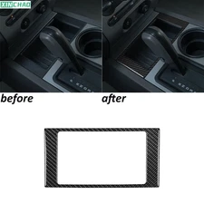 Real Carbon Fiber Console Storage Box Cover Trim For Ford Expedition 2007-2014
