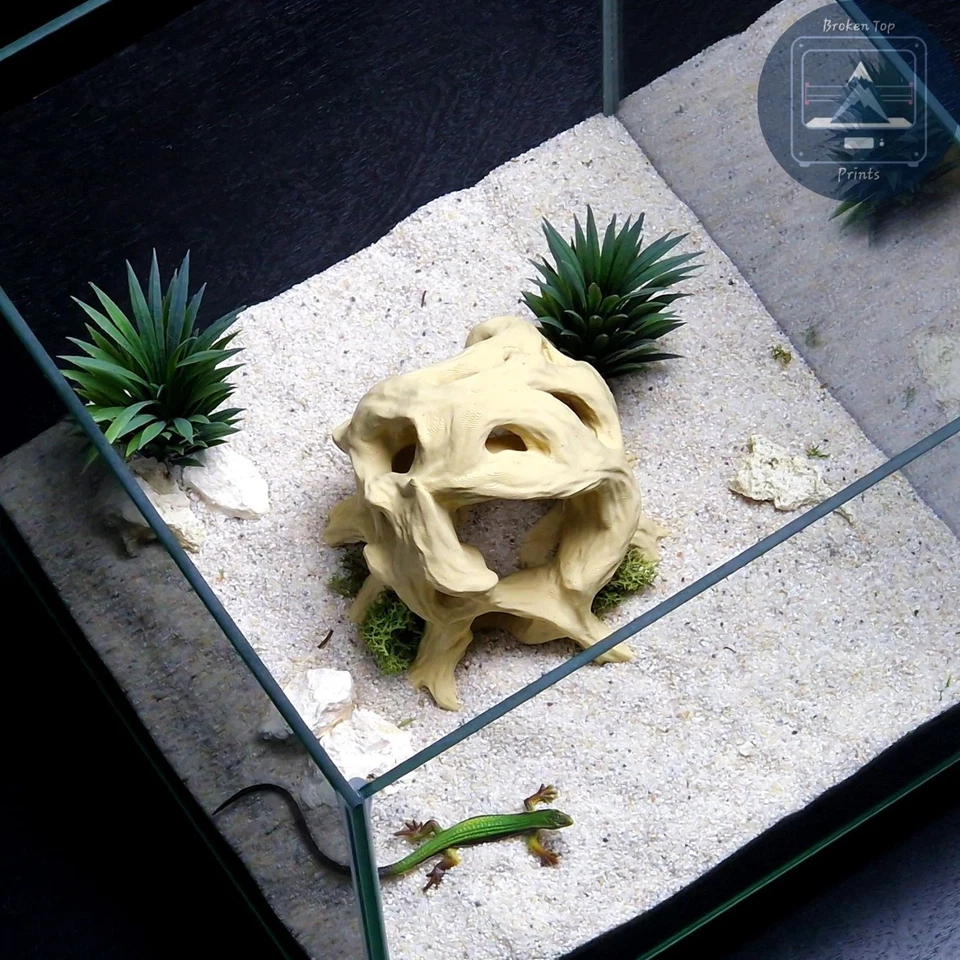 Terrario de acuario impreso en 3D ocultar raíz antigua decoración para peces camarones reptiles Foto 4 de 4