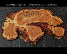 Poplar Burl Live Edge Cluster Burl Cookie Cut DIY C24-1661