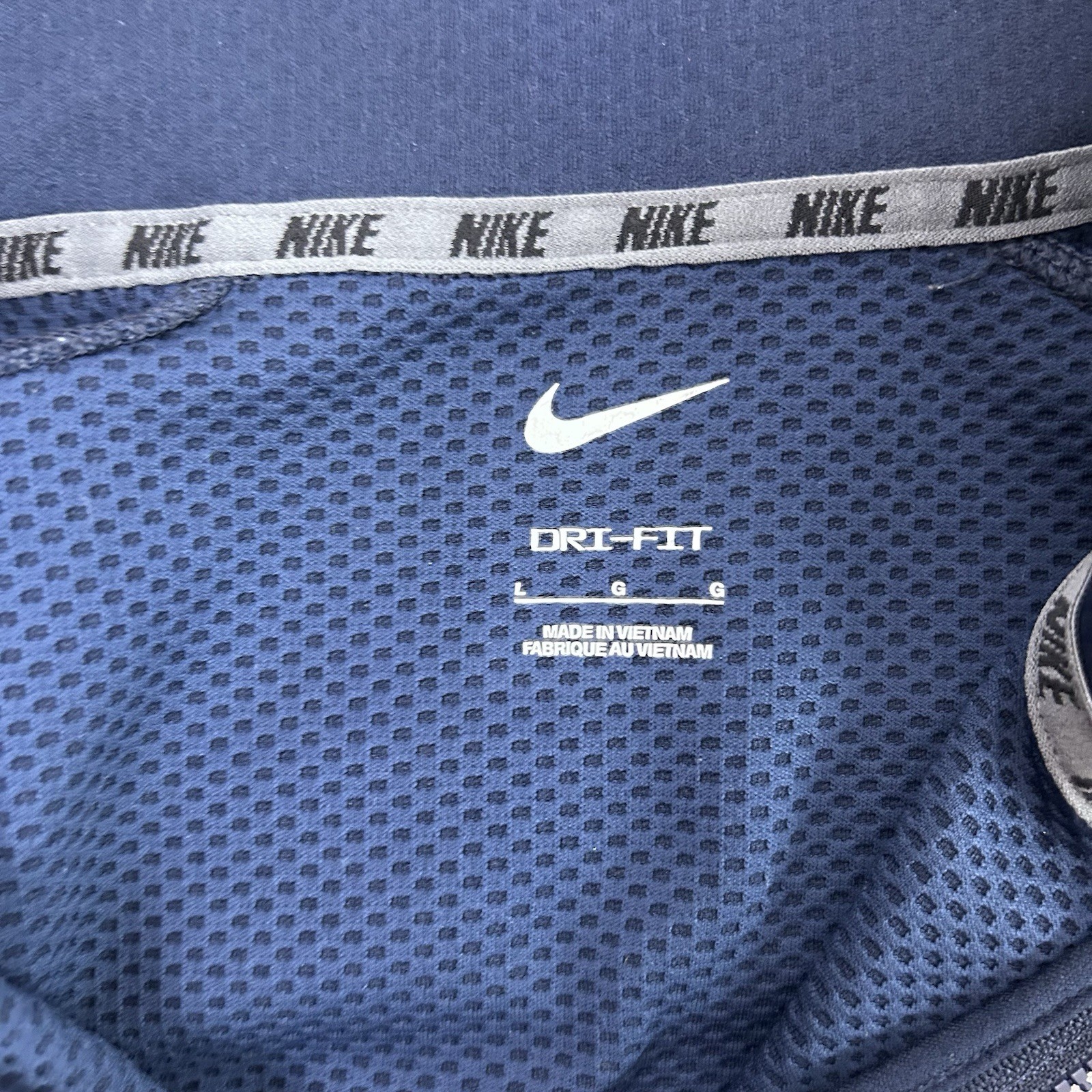 SACAI X NIKE Maglione Nike Oral Roberts Gol Eagles ORU 1 4 Zip Dri Fit Blu Navy Large