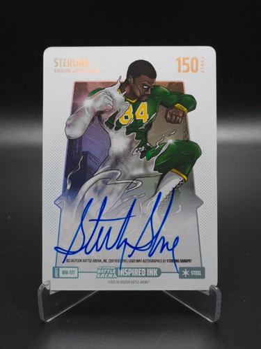 Sterling `Sterling Sharpe` Bo Jackson Battle Arena Battlefoil Auto Steel