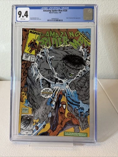 Amazing Spider-Man #328 Hulk & Sebastion Shaw Appearance WHITE PAGES  CGC 9.4