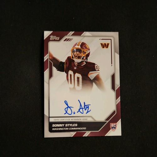 Commanders Signature 2026 Topps Flagship First Signatures Rookie Sonny Styles Commanders ...