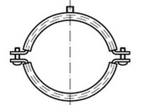 100 X Schraubrohrschelle -Schallschutz-Einlage DIN 4109 DIN 4109 Zn 32 - 35 / M