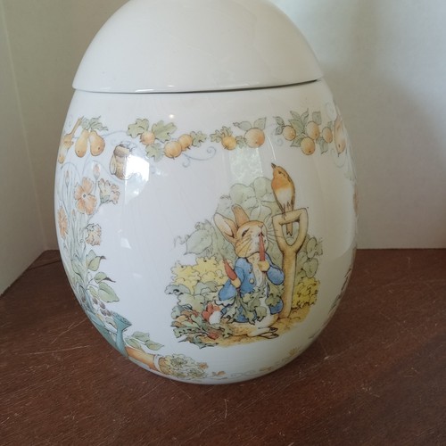Beatrix Potter Peter Rabbit Cerámica Teleflora Regalo con Tapa 10" 1996 - Imagen 2 de 9