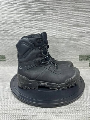 Wolverine Boots Mens Size 10.5 M Warrior Composite Toe Work Black Slip Resistant