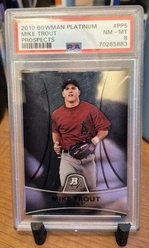2010 Bowman Platinum Prospects MIKE TROUT RC ROOKIE CARD PSA 8 NM MT