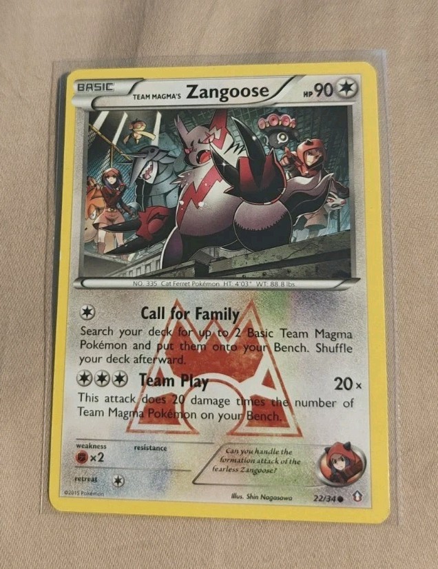 Pokemon TCG Team Magma's Zangoose 22/34 Double Crisis Regular NM/LP+ Card