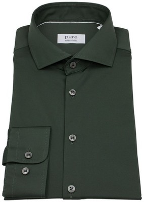 Pure Hemd Slim Fit Functional Shirt Haifischkragen grün - ohne OVP
