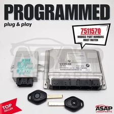 🍎 PROGRAMMED DME ECM ECU + EWS 3 + 2 KEYS 3.0L M54 BMW E53 X5 2001 7511570 🍎