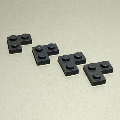 LEGO Star Wars MOC, Dark Gray 2x2 Corner L-Shape Plate Pieces Parts 2420 4pcs