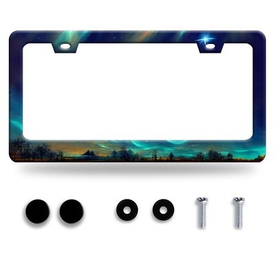 Personalise Aurora Night Sky License Plate Frame Scenery License Plate Frames...