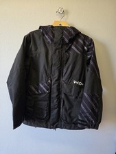 Volcom Snow Ski Jacket Youth Large Black 5K 7K Hooded Mantis Jacket 1025800