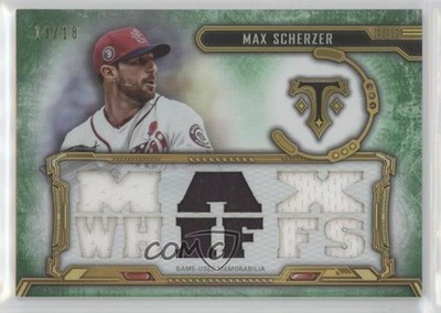 2020 Topps Triple Threads Relics Emerald 13/18 Max Scherzer #TTR-MS 5m1