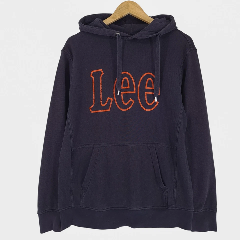 Lee Sudadera Vintage Con Capucha Tipo Pulóver Azul Algodón Sj2 Talla M - Imagen 1 de 4