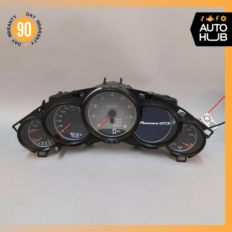 2013 Porsche Panamera 970 GTS 4.8 L instrumento velocímetro cluster fabricante de equipamento original 70k - Imagem 2 de 4