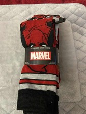 MARVEL DEADPOOL 6 PAIR OF CREW SOCKS NEW SIZE 6-12