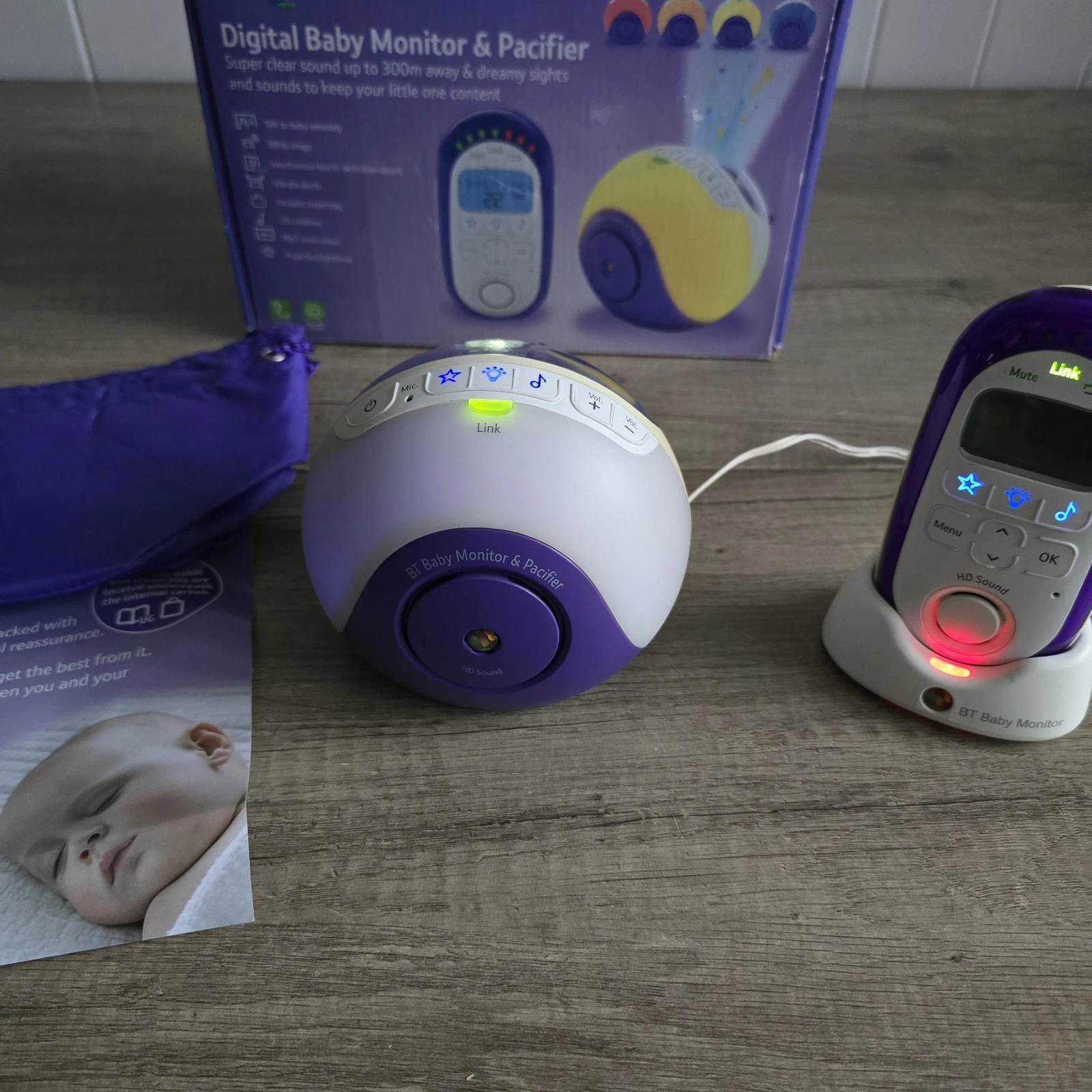 BT Digital Baby Monitor & Pacifier Clear Sound Up To 300 Meters Please Read