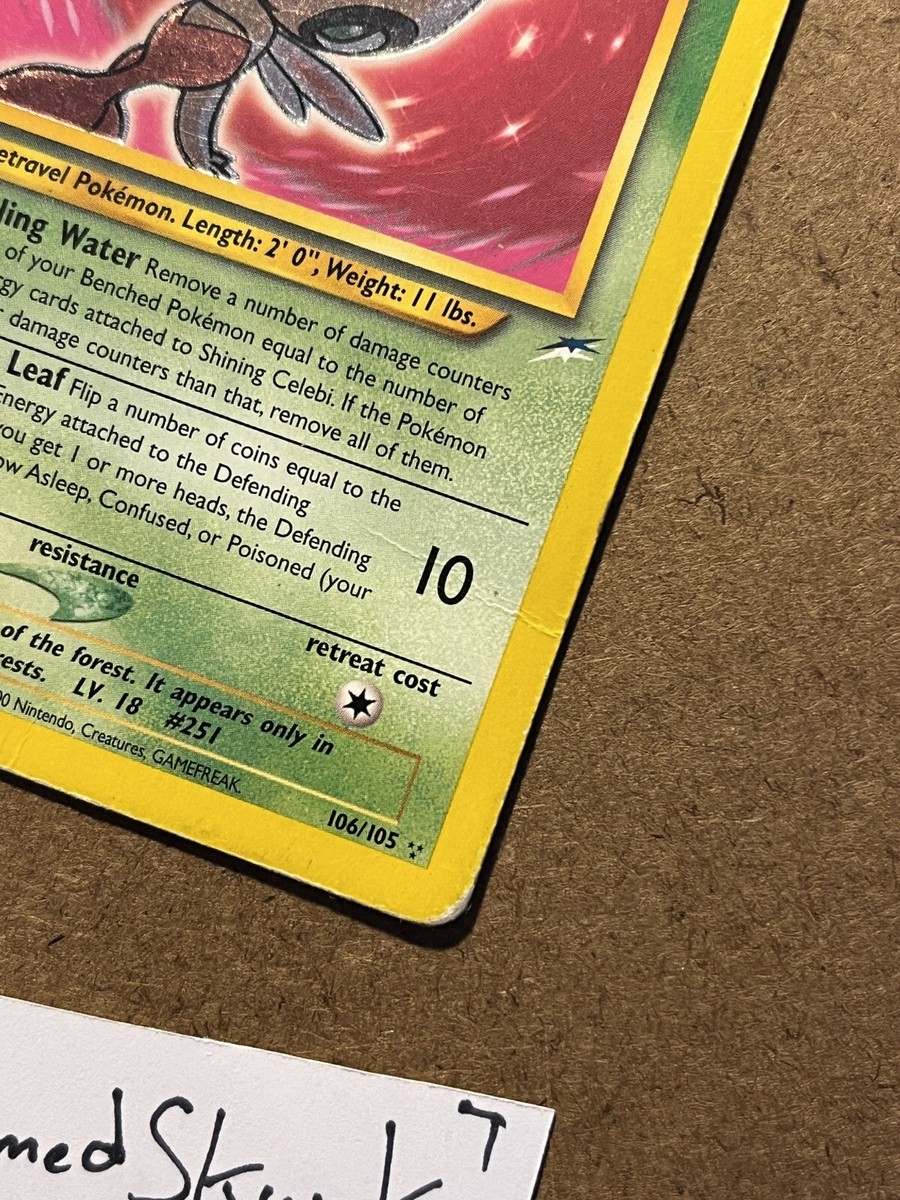 2002 Pokemon TCG Card Game Neo Destiny Shining Celebi Holo 2002 Pokemon TCG Card Game Neo Destiny Shining Celebi Holo