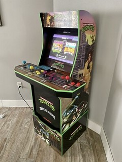 Arcade1Up Teenage Mutant Ninja Turtles Arcade Cabinet Machine with Riser
