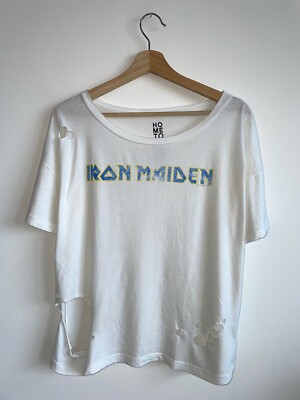 Iron Maiden Destroyed Women Boxy t-shirt by Chaser 80's Metal Band Tee