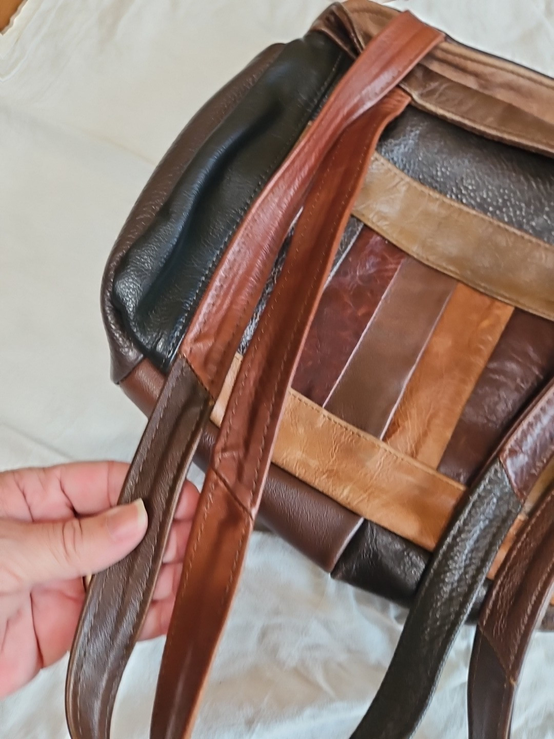 Genuine Leather Mexico Patchwork  Multicolor Soft… - image 15