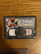 2019 TOPPS MUSEUM COLLECTION ODUBEL HERRERA SIGNATURE SWATCHES 140/199 2CLR DUAL