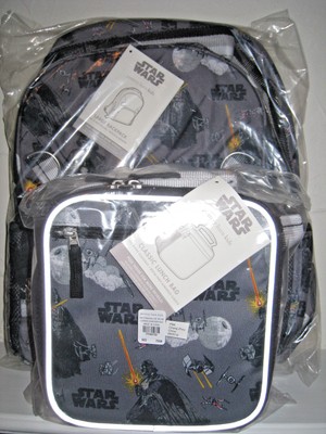 New Pottery Barn Kids Large Star Wars Darth Vader Backpack Lunch