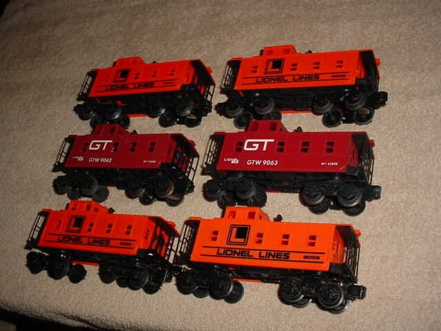 Lionel Square Window Caboose Lot - 4 Lionel Lines & 2 GT 027