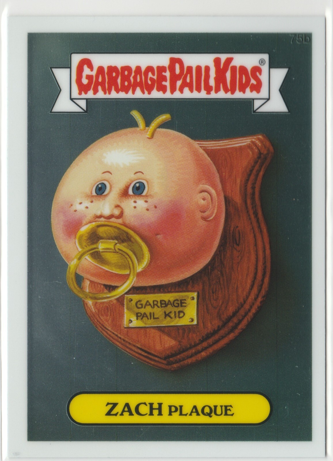 Zach Plaque #75b Garbage Pail Kids 2014 Chrome Series 2 CS2 GPK Card