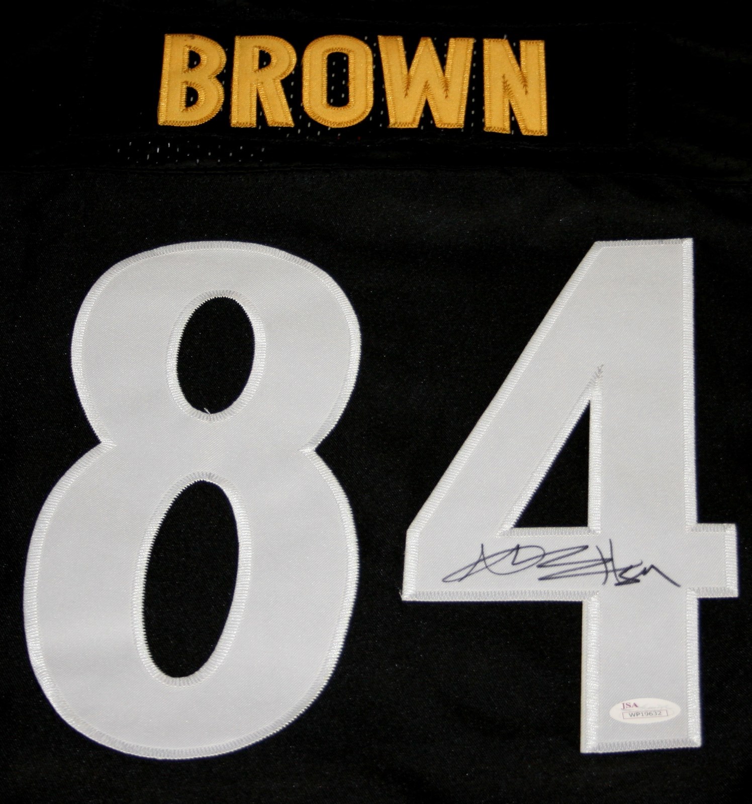 Antonio Brown Autographed Signed Pittsburgh Steelers Black Jersey JSA Size 48 