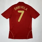 David Villa #7 Spain 2008 2009 Home Football Shirt Soccer Jersey Adidas 614398