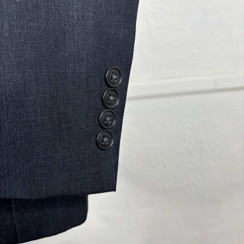 Pronto Uomo Blazer Jacket Mens 40R Solid Dark Gray - Image 2 of 4