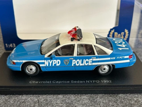 BOS 1/43 Scale Resin Chevrolet Caprice Sedan NYPD 1992 Police Car Model - Picture 8 of 9