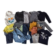 Boys Size 4T Fall & Winter CLOTHING LOT Name Brand CARTERS, GAP, OLD NAVY +More