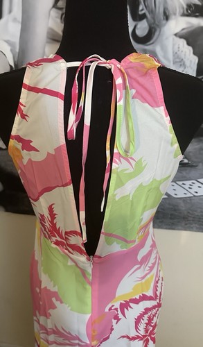 Vacation Fun Beach Palm Tree Pink Summer Dress - Picture 4 of 6