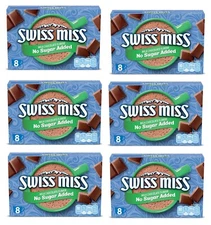 Swiss Miss No Sugar Added Milk Chocolate Hot Cocoa Mix Powder, 48 Count (6 Boxes